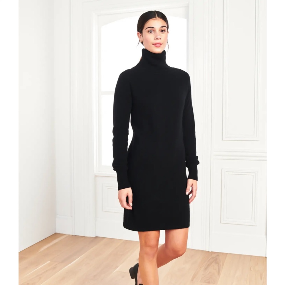 Cashmere Turtleneck Sweater Dress